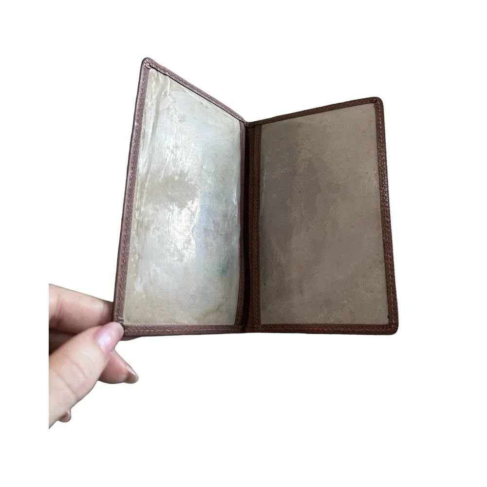 Louis Vuitton Brown Taiga Card/Passport document holder Wallet